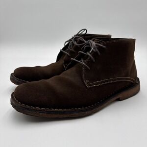 Johnston & Murphy Mens Sz 9M Sheepskin Copeland Suede Chukka Boot Sole 25-0642